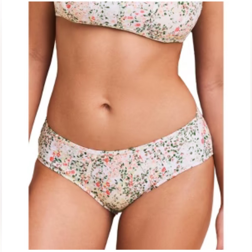 BRAND NEW Adore Me Vivien Hipster Bikini Bottom in Valcea Floral Garden Party L